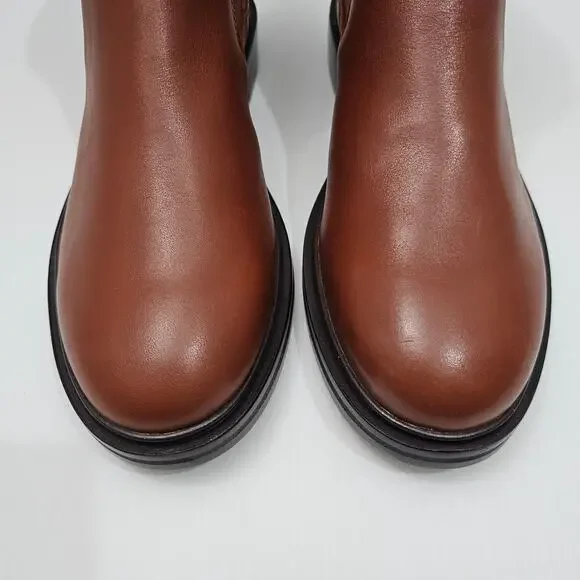 NEW Madewell The Benning Chelsea Ankle Bootie Size 8.5 Cinnamon Brown Leather - Picture 5 of 13